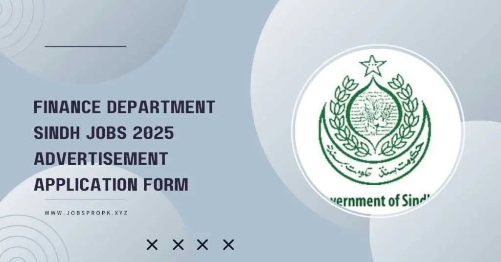 Finance Department Sindh, highlighting career opportunities in finance, administration, and public service roles.